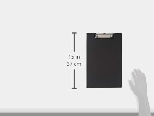 Rapesco VFDCB0B3 A4+ Foldover Clipboard with Film Pocket - Black