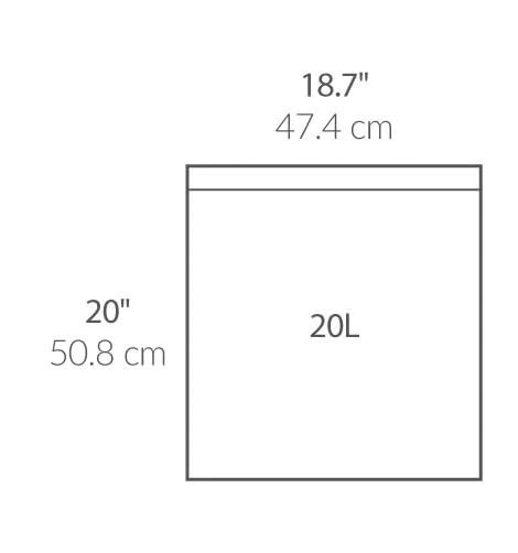 simplehuman Code E Bin Liners - 20 Litre Capacity, White Plastic, 60 Count (Pack of 3) 7