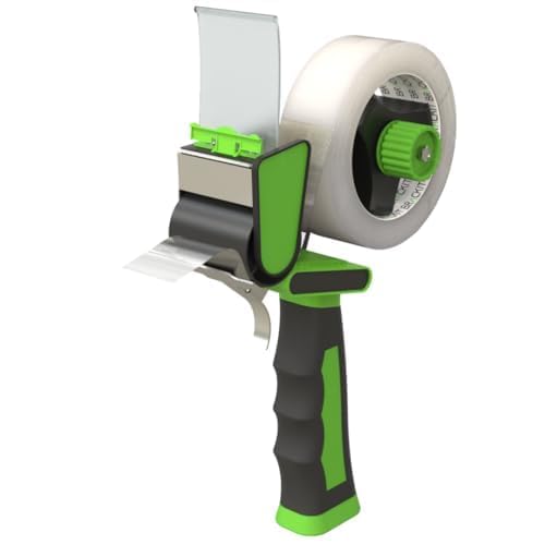 brackit Packaging Tape Dispenser Kit - 6 Rolls Clear Tape 48mm x 66m Heavy Duty | High Adhesion 6