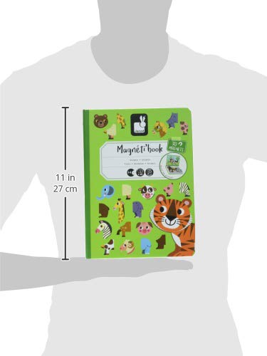 Janod MagnetiBook Animals Educational Magnetic Game | Ages 3-8 | Includes 30 Magnets 3