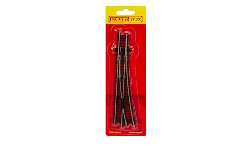 Hornby TT8008 TT Gauge Left Hand Point Track Piece - 166mm Length | 15° Angle | Code 80 Compatible