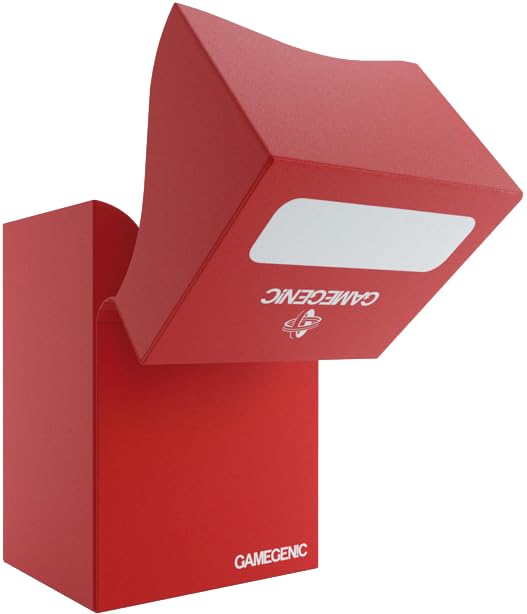Gamegenic 80-Karten-Deckhalter – Rote TCG-Aufbewahrung für doppelt gesleevte Karten