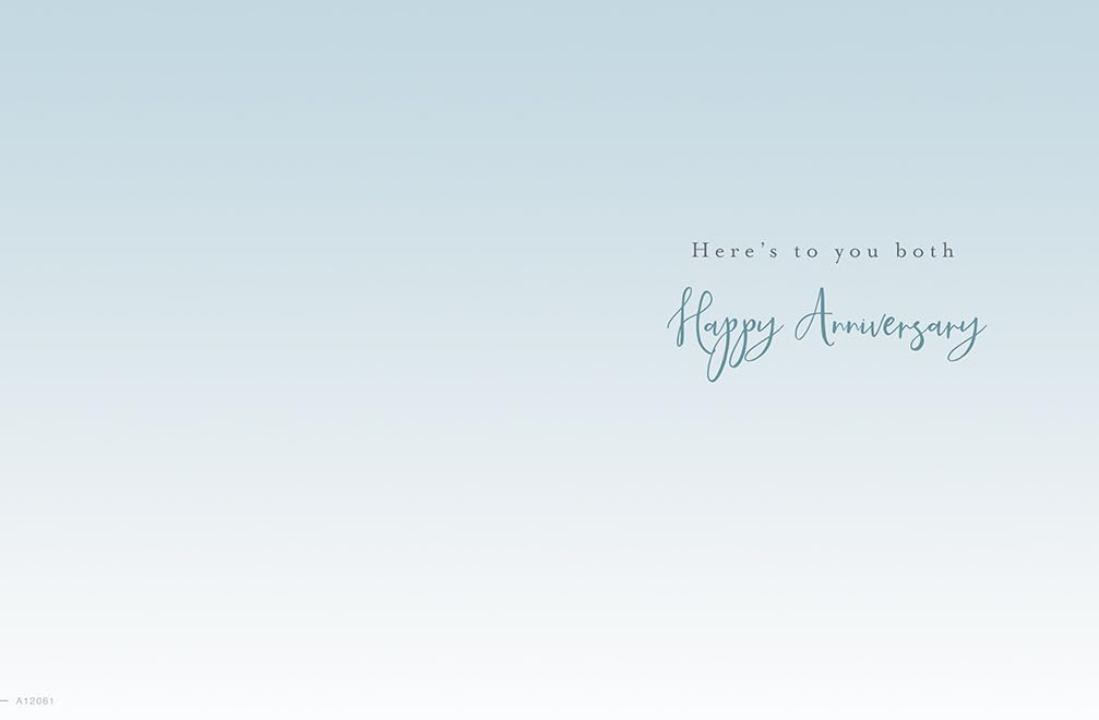 Piccadilly Greetings Anniversary Card for Brother & Sister-in-Law | 8 x 6 Metallic Finish