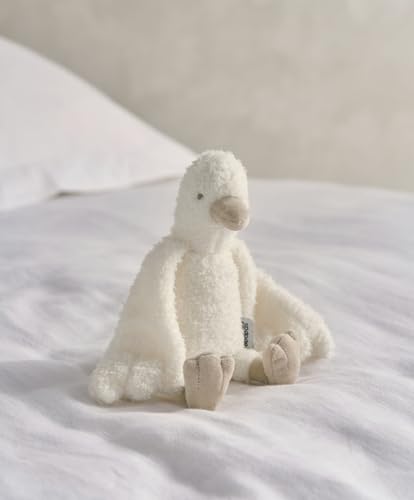 Mamas & Papas Duckling Beanie Toy - Soft Borg Fabric & Bean-Filled Wings, Birth+