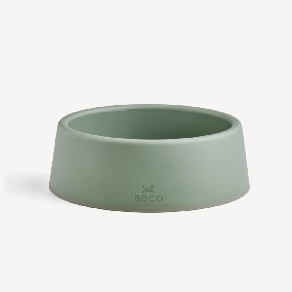 Beco Steady Dog Bowl - Non-Slip, Recycled Plastic, Large Size | Dishwasher Safe