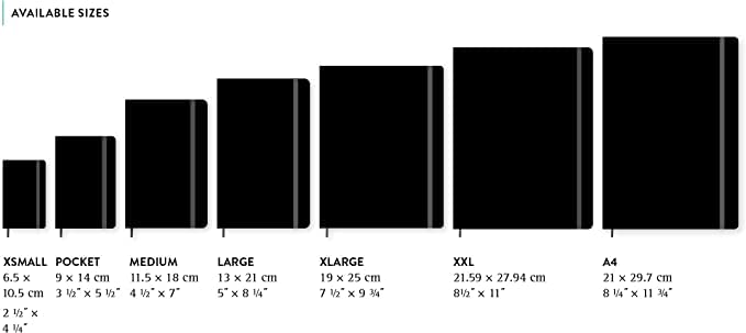 Moleskine Classic Ruled Paper Notebook - Hard Cover | Medium (11.5 x 18 cm) | 208 Pages | Black 8