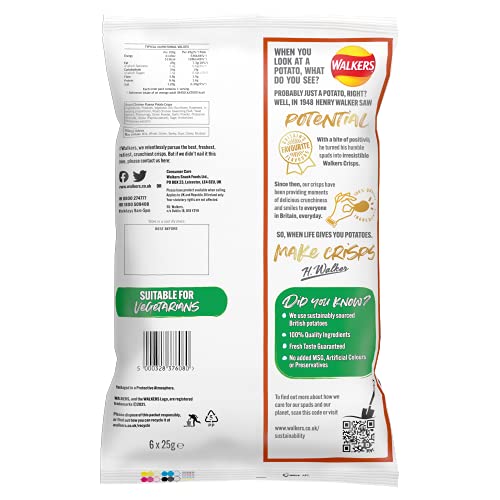 Walkers Brathähnchen-Chips Multipack 6x25g 5