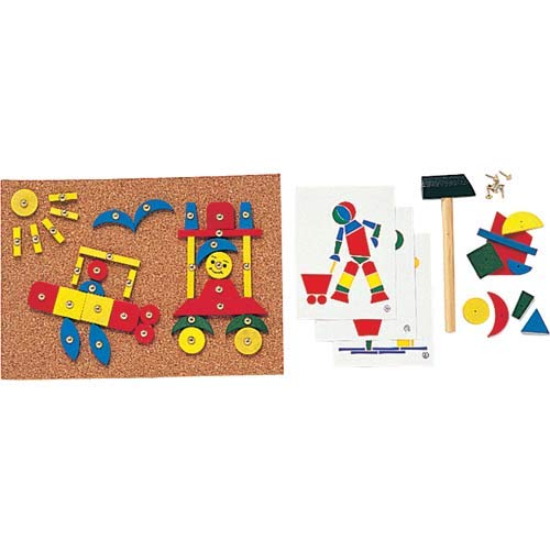 Tobar Tap Tap Art Hammering & Nailing Toy | 100+ Wooden Pieces | Mixed Color | 25cm 4