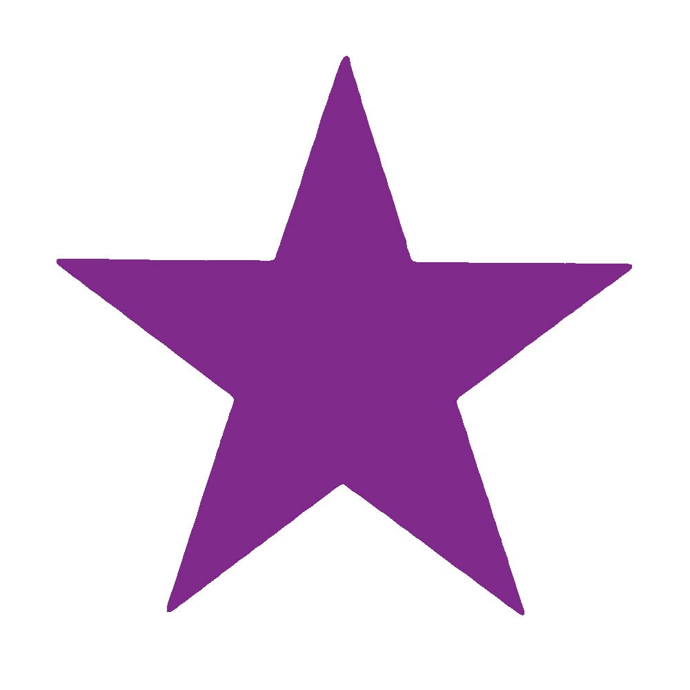 SuperStickers Pre-Inked Star Stamp - Purple Ink | 28mm Impression Size