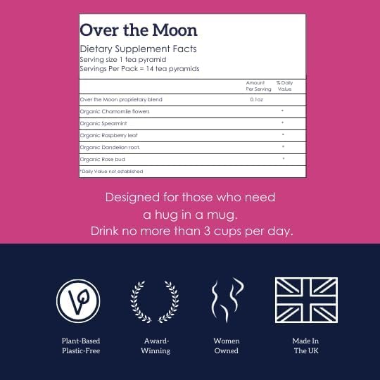 HOTTEA MAMA „Over The Moon“ Bio-Kräutertee zur Unterstützung der Periode – Linderung von Krämpfen und Hormonhaushalt 8