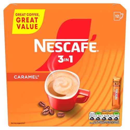NESCAFÉ 3 in 1 Karamell Instantkaffee (1 Packung mit 12 Getränken) 3