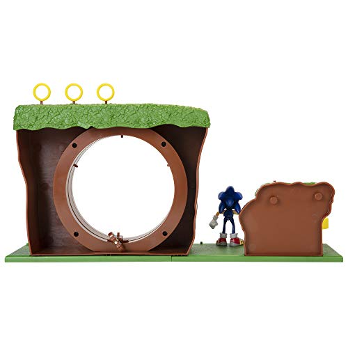 Sonic The Hedgehog Green Hill Zone Playset with 2.5” Sonic Action Figure | Working Spring Platform 4