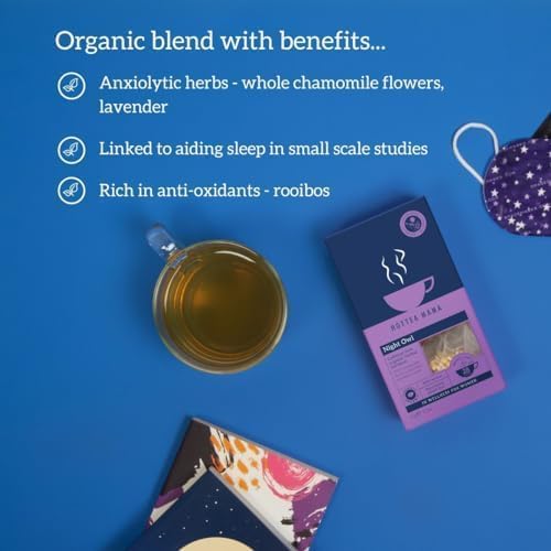 HOTTEA MAMA Night Owl Herbal Tea - Caffeine-Free Sleep Support | 15 Count Sachets 4