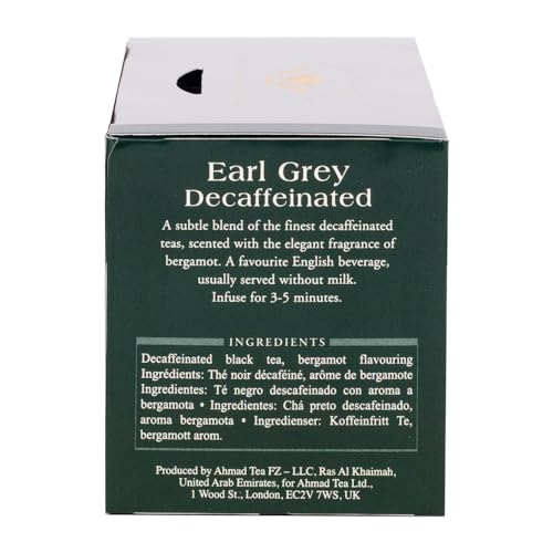 Ahmad Tea Entkoffeinierter Earl Grey Tee - 20 einzeln in Folie verpackte Teebeutel 5