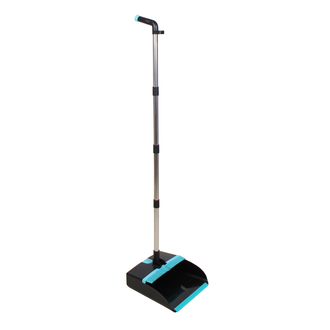 Fit For The Job Long Handle Dustpan & Brush Set - 1.1m Handle | 8-Part Aluminium Pole | Blue/Black 7