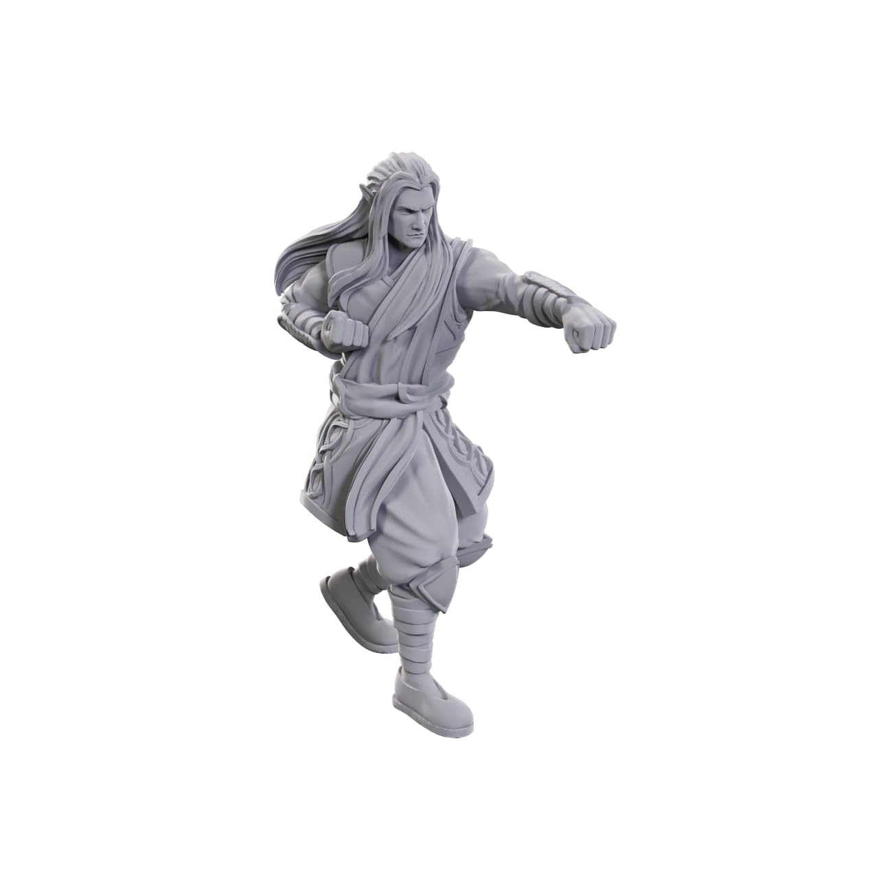WizKids D&D Nolzur's Marvelous Miniatures - Archdruid & Martial Arts Adept | Unpainted Plastic Figure