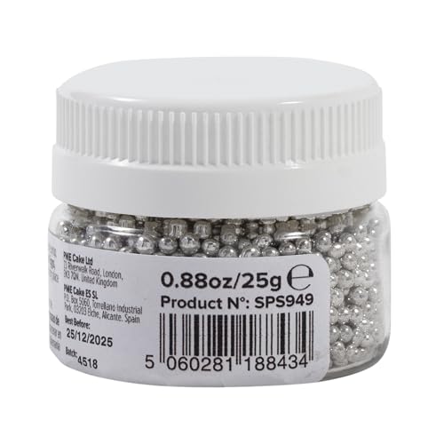 PME – Essbare Kuchendekorationen aus silbernen Zuckerperlen (25 g, 2,3 mm) 8