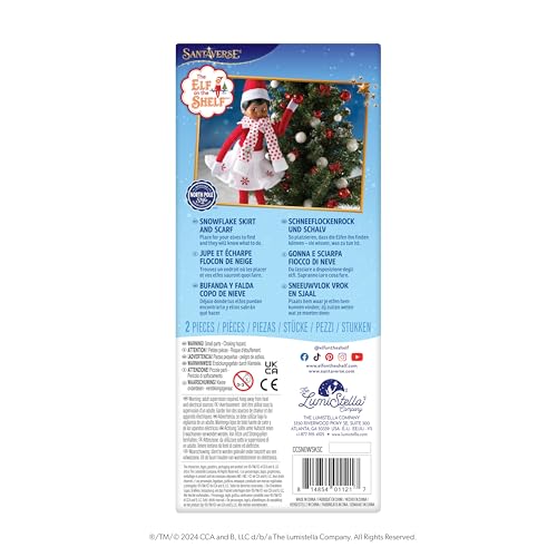 Claus Couture Snowflake Skirt with Scarf - Elf on the Shelf Clothes 2024 8