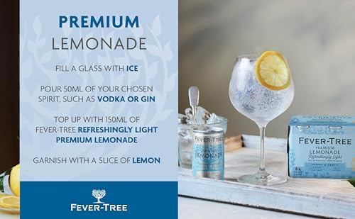 FEVER-TREE Light Premium Lemonade - 6 x 150ml Cans | Low Calorie | Natural Flavours 4