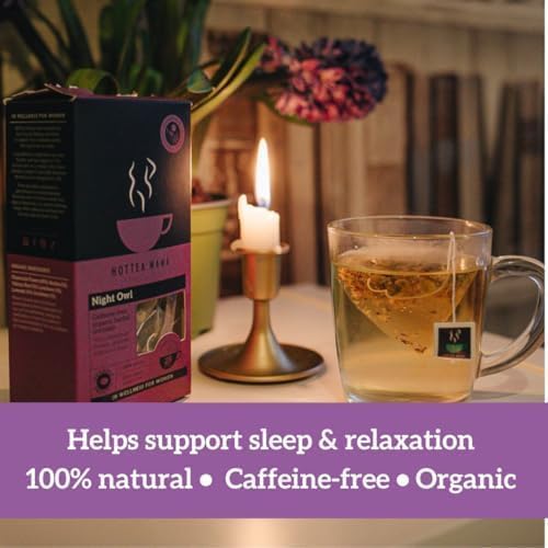 HOTTEA MAMA Night Owl Herbal Tea - Caffeine-Free Sleep Support | 15 Count Sachets 3