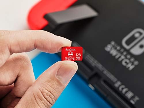 SanDisk microSDXC UHS-I Card 128GB for Nintendo Switch | Red | 100MB/s Read Speed 5