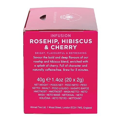 Ahmad Tea Hagebutte, Hibiskus &amp; Kirsche, Frucht- &amp; Kräutertee - 20 Teebeutel 4