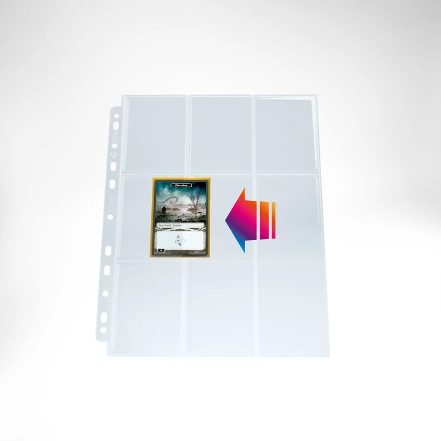 Gamegenic Ultrasonic 9-Pocket Pages - 50 Count | Sideloading Display | Fits Standard Binders 3