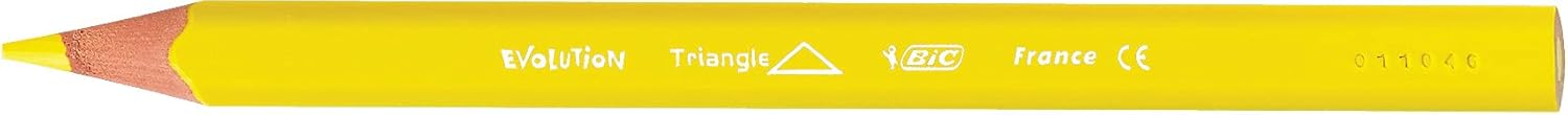 BIC Kids Evolution Triangle ECOlutions Colouring Pencils - Assorted Colours, Wallet of 12