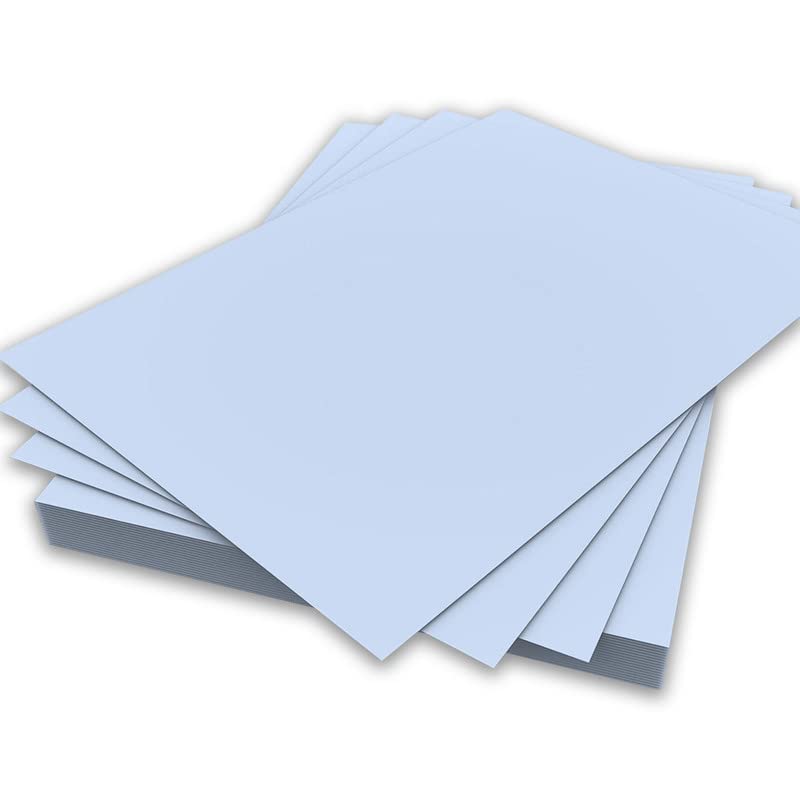 Habercrafts A4 Light Blue Colour Paper 80gsm - 100 Sheets Double Sided for Printing & Crafts
