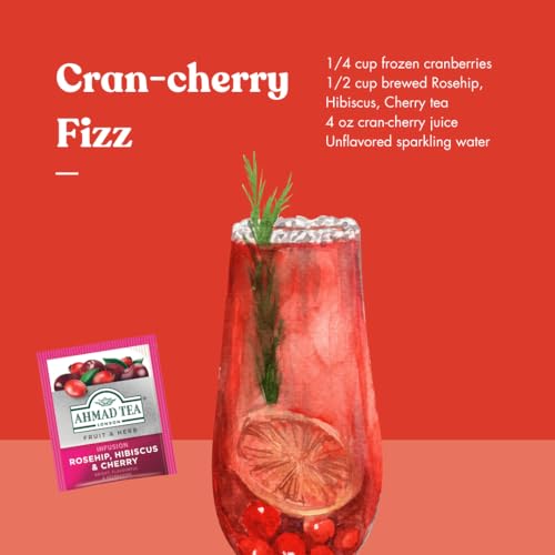 Ahmad Tea Hagebutte, Hibiskus &amp; Kirsche, Frucht- &amp; Kräutertee - 20 Teebeutel 6