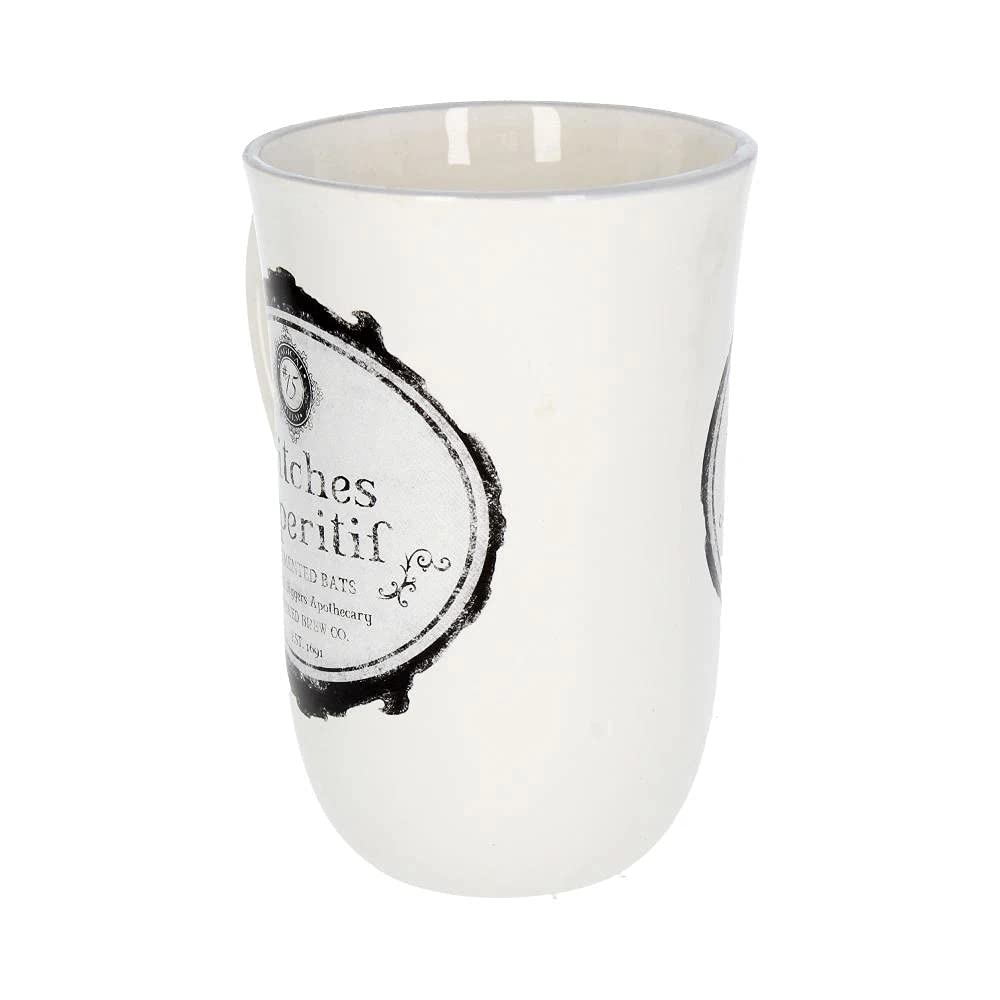 Nemesis Now – Witches Aperitifbecher, Keramik, 14,5 cm, Weiß 7