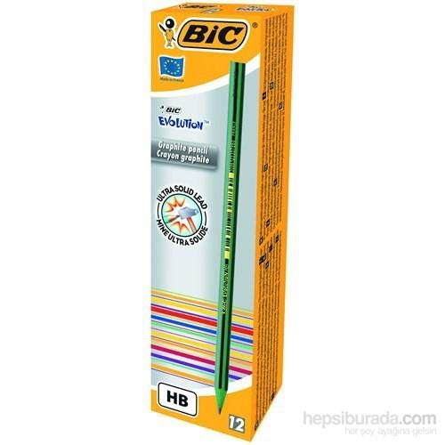 BIC Evolution Graphite Pencils - Box of 12 - HB Lead, Wood-Free, Splinter-Proof | Erasable 8