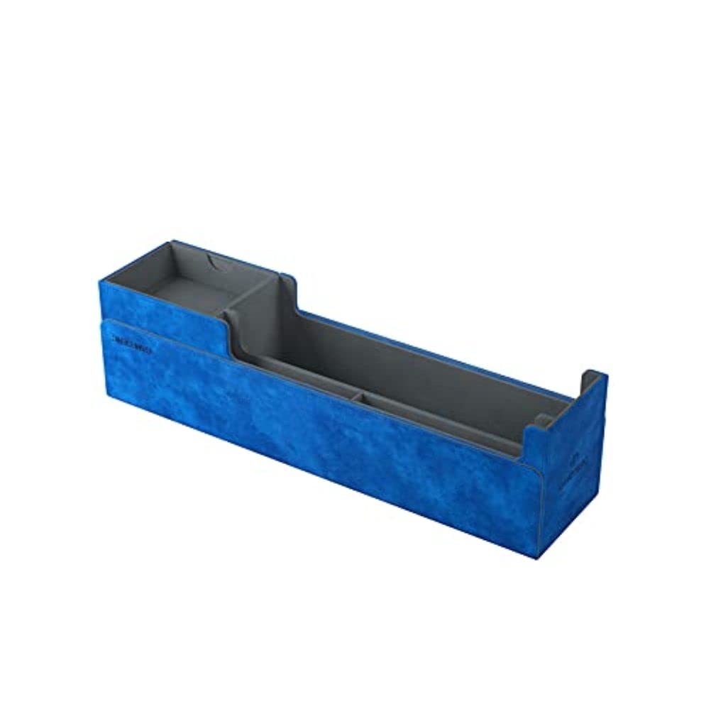 Gamegenic Card's Lair 400+ Card Box | Blue | Magnetic Closure | 2 Removable Drawers