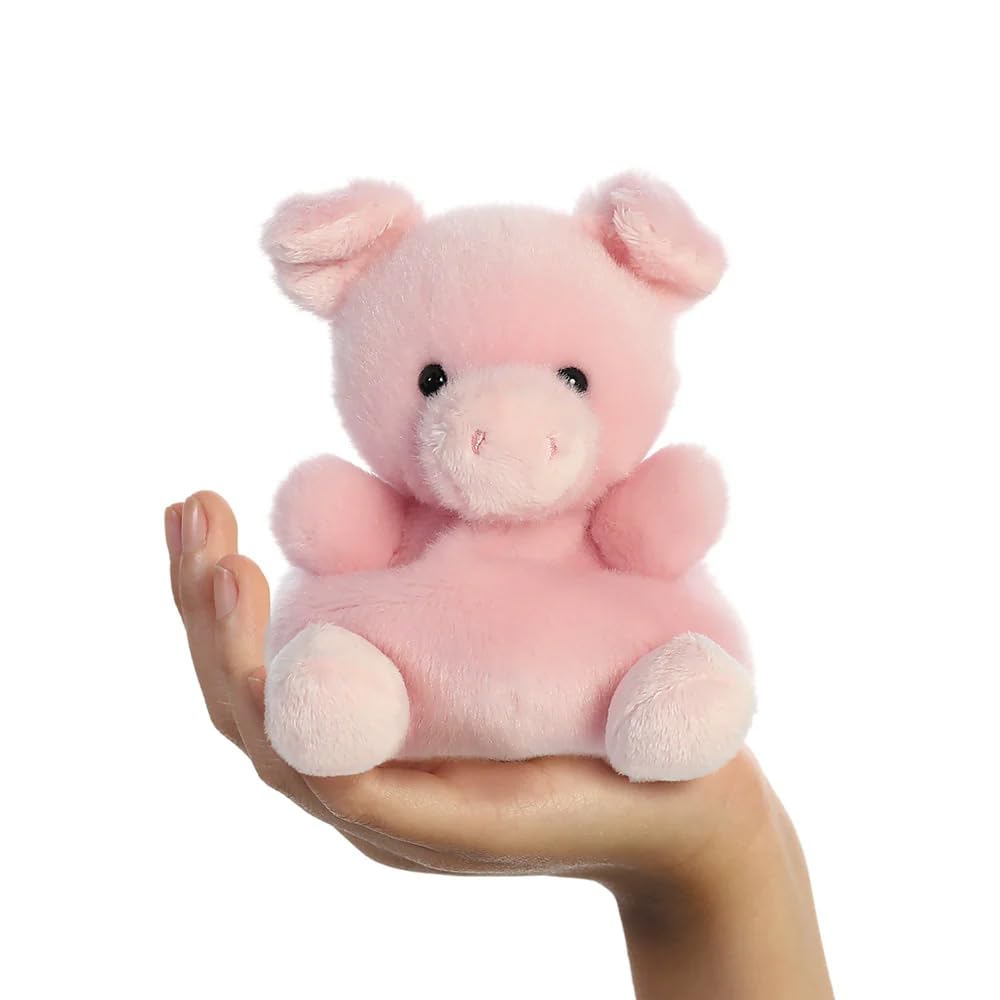 AURORA Palm Pals Wizard The Pig Soft Toy - Pink | 10 cm | Suitable from Birth