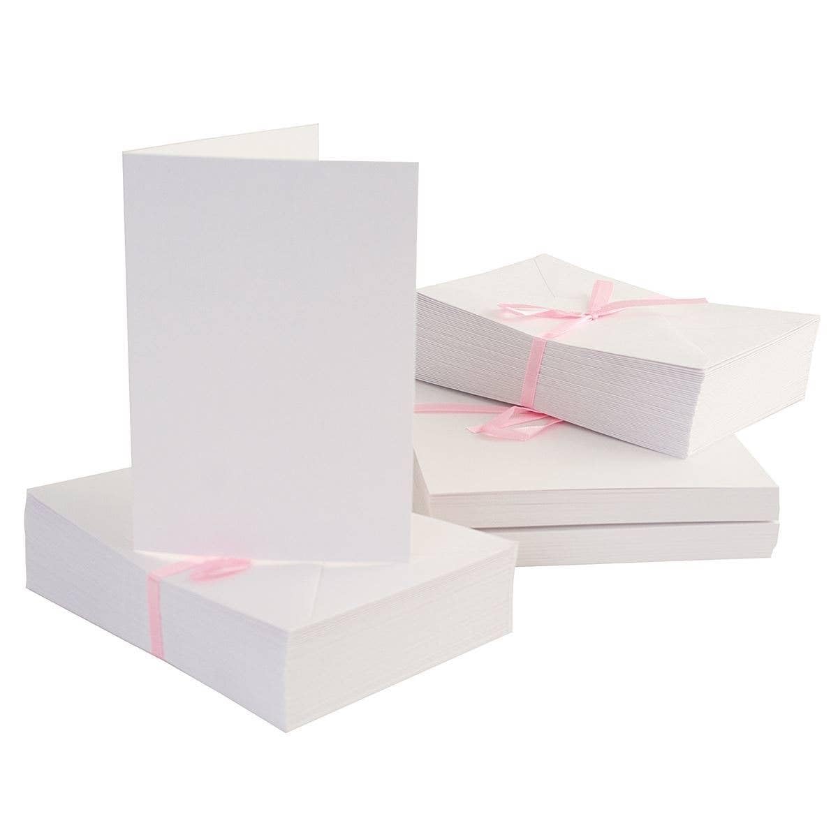 Anita's Blank A6 Greeting Cards & Envelopes - White, 100 Count | Paper Crafting & Scrapbooking