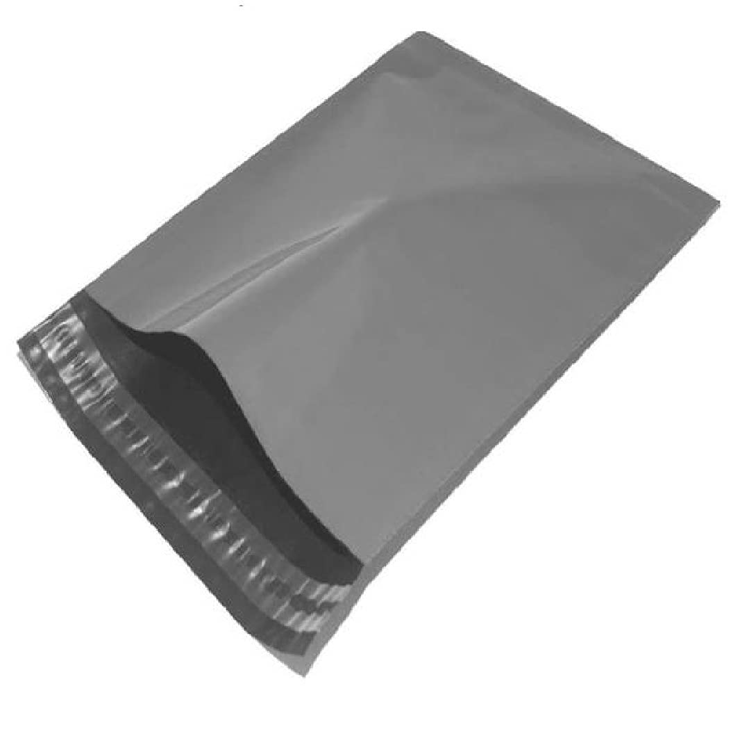 G4GADGET Grey Polythene Mailing Postal Bags - 50 Count, 14' X 21', 50 Micron Thickness 5