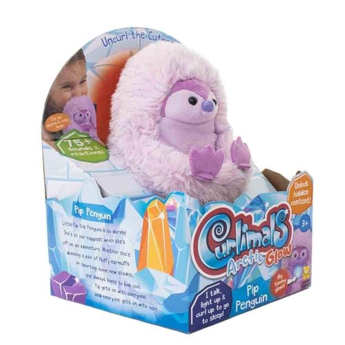 Curlimals Pip Penguin Arctic Glow Interactive Plush Toy - Light-Up & Talking Soft Toy for Kids 22
