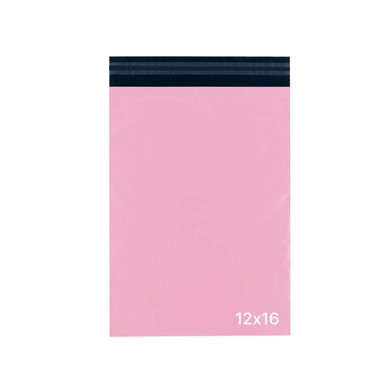 delka Durable Pink Poly Mailer Bags - Tear-Resistant, Self-Sealing | 12x16 (25 Pack)