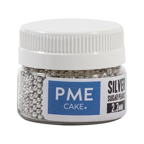 PME – Essbare Kuchendekorationen aus silbernen Zuckerperlen (25 g, 2,3 mm) 6