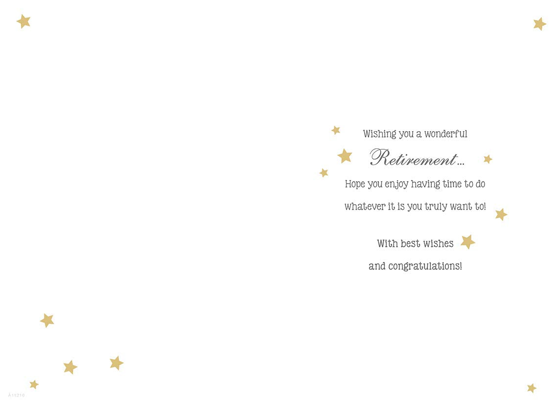 Piccadilly Greetings Retirement Card - Modern Occasion | 9 x 6 inches