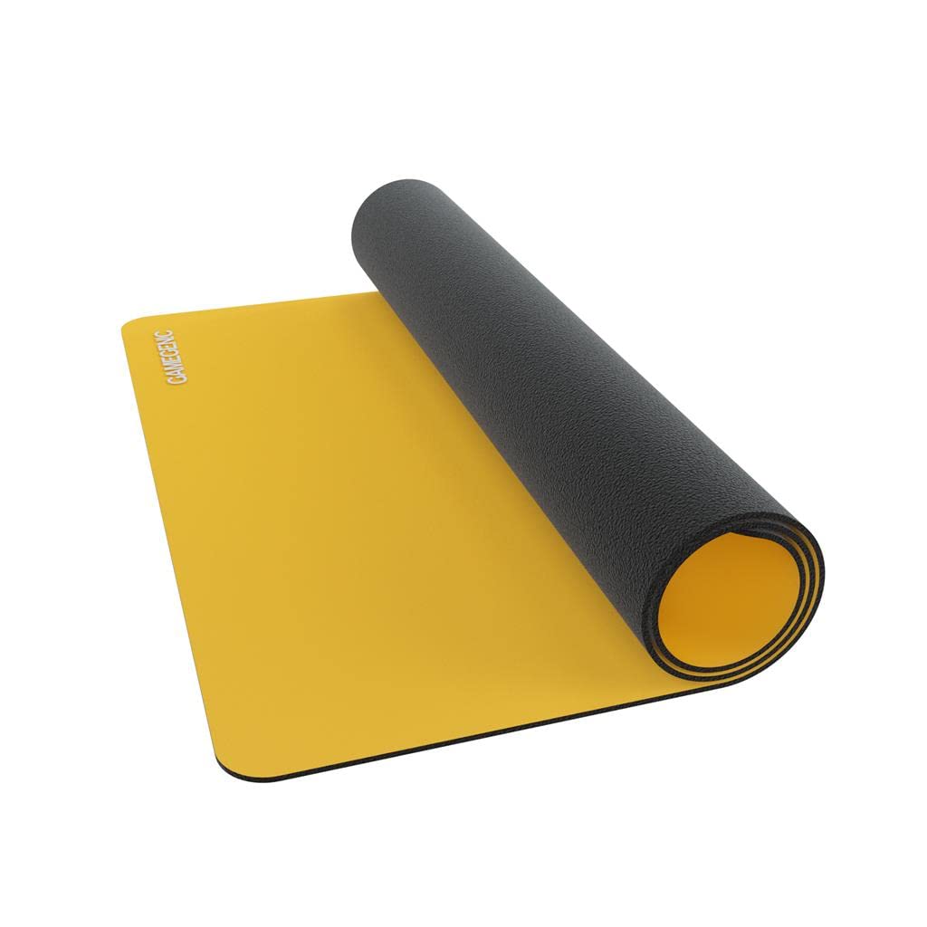 Gamegenic Prime 2mm Playmat - Yellow | Natural Rubber | Anti-Slip Backing | GGS40010ML