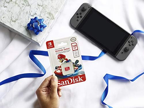 SanDisk microSDXC UHS-I Card 128GB for Nintendo Switch | Red | 100MB/s Read Speed 7