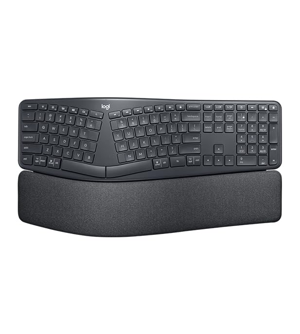 Logitech ERGO K860 Wireless Keyboard - Ergonomic Design | QWERTY Layout | Graphite