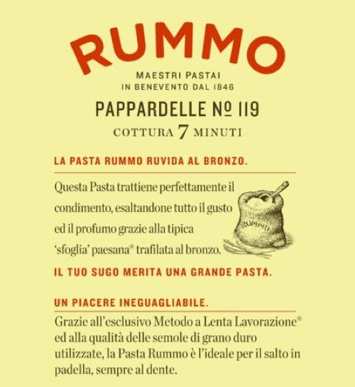 Rummo Pappardelle Pasta No.119 - Wide Italian Ribbon Pasta | 500g | Slow-Dried 5