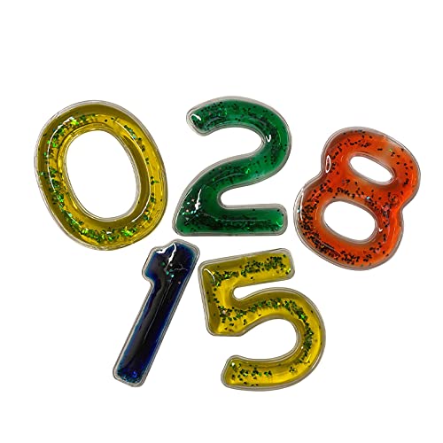 Playlearn Squidgy Sparkly Numbers 10 Pack Sensory Gel Shapes (0-9) 10