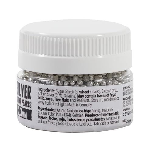 PME – Essbare Kuchendekorationen aus silbernen Zuckerperlen (25 g, 2,3 mm) 7