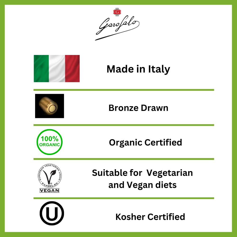 Garofalo Organic Gemelli Pasta - 100% Organic Durum Wheat Semolina | 500g Pack 4