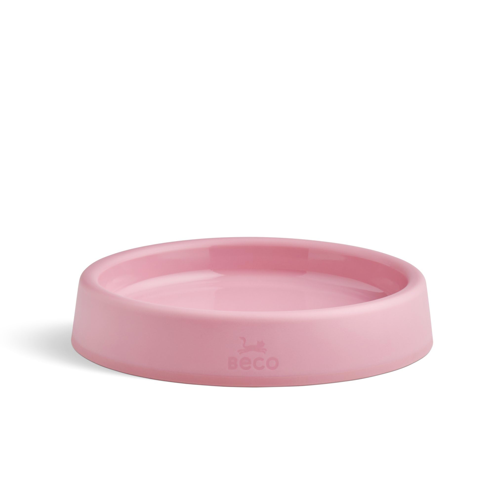 Beco Cat Bowl - Whisker-Friendly Steady Design | 94% Recycled Plastic | Pink