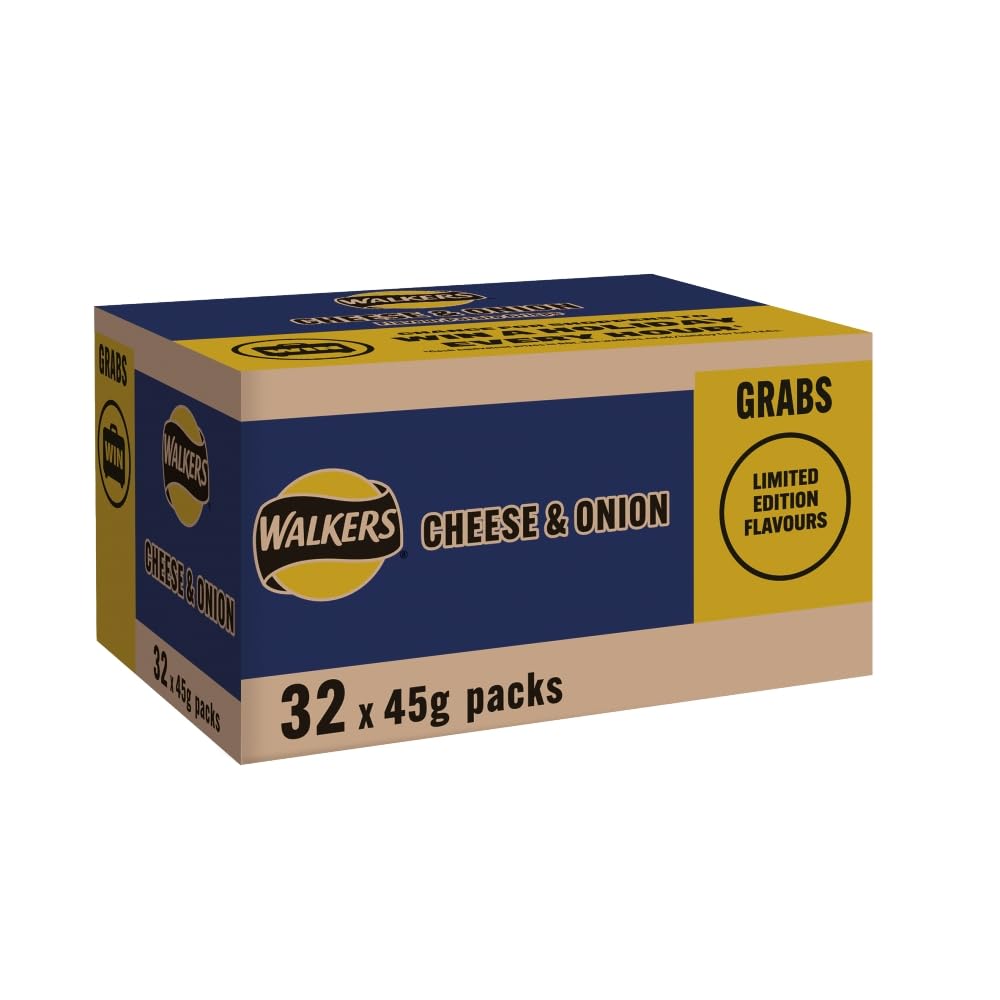Walkers Cheese & Onion Crisps Grab Bag 45g 11