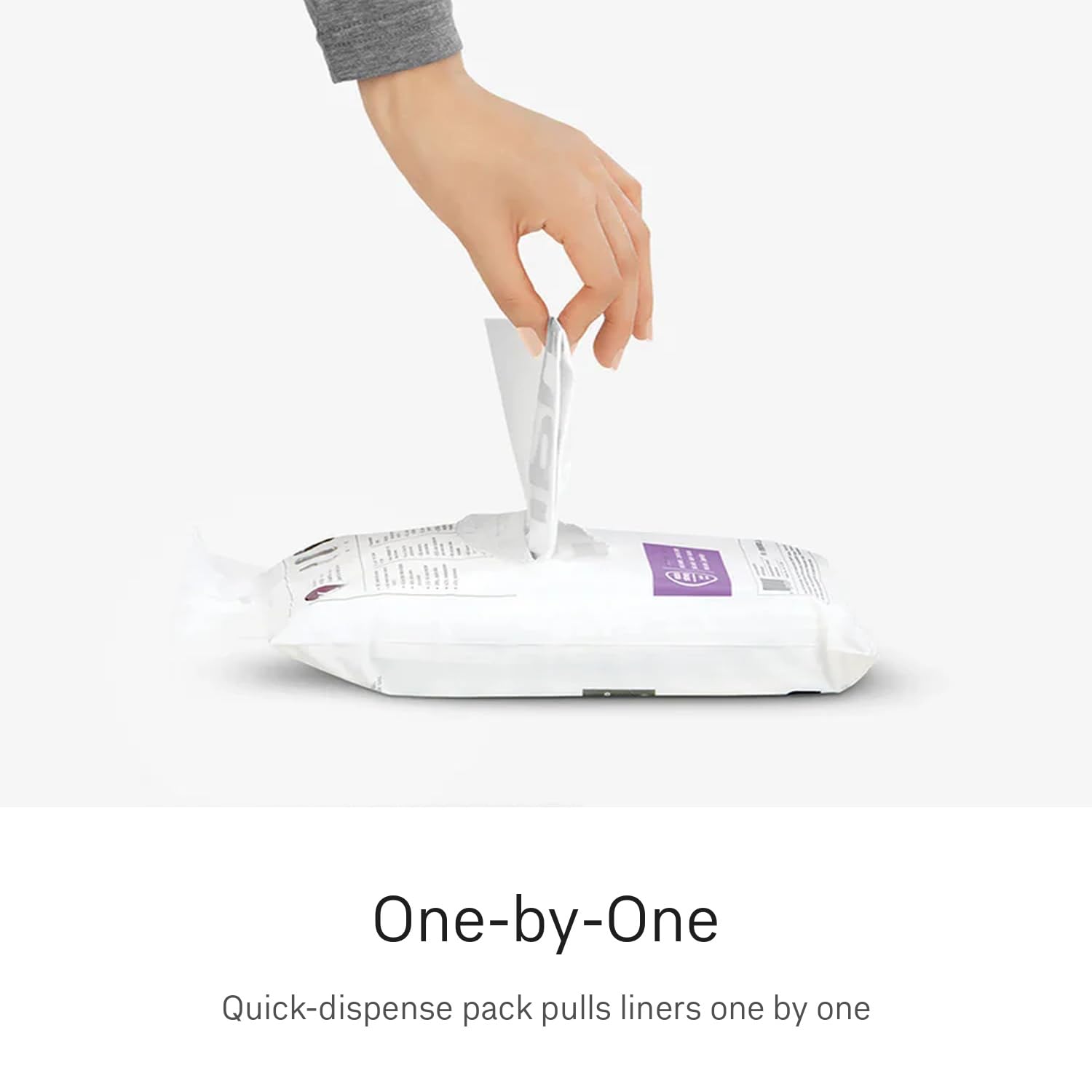 simplehuman CW0251 Code B Custom Fit Bin Liner | 90 Pack | 6L Capacity | White Plastic 6